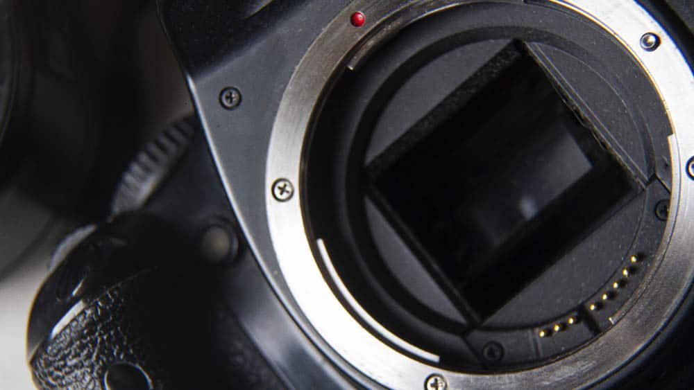 beeldsensor van een spiegelreflexcamera