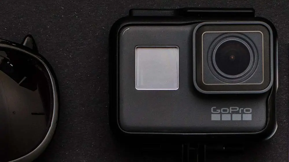 GoPro action camera met zwarte achtergrond