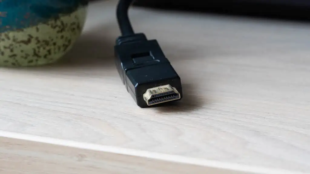De plug van een HDMI-kabel.