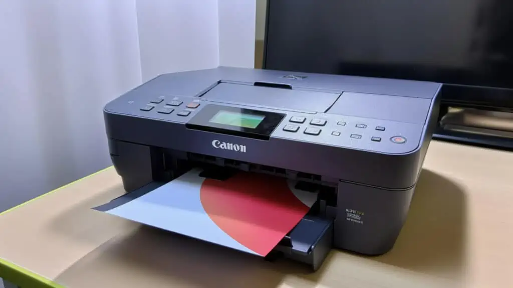 Gegenereerde foto van een laserprinter die een document print.