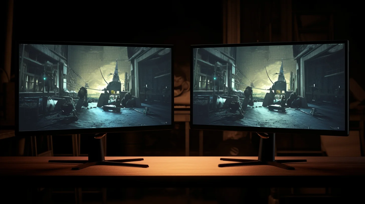 Gamer geconcentreerd op Freesync-monitor