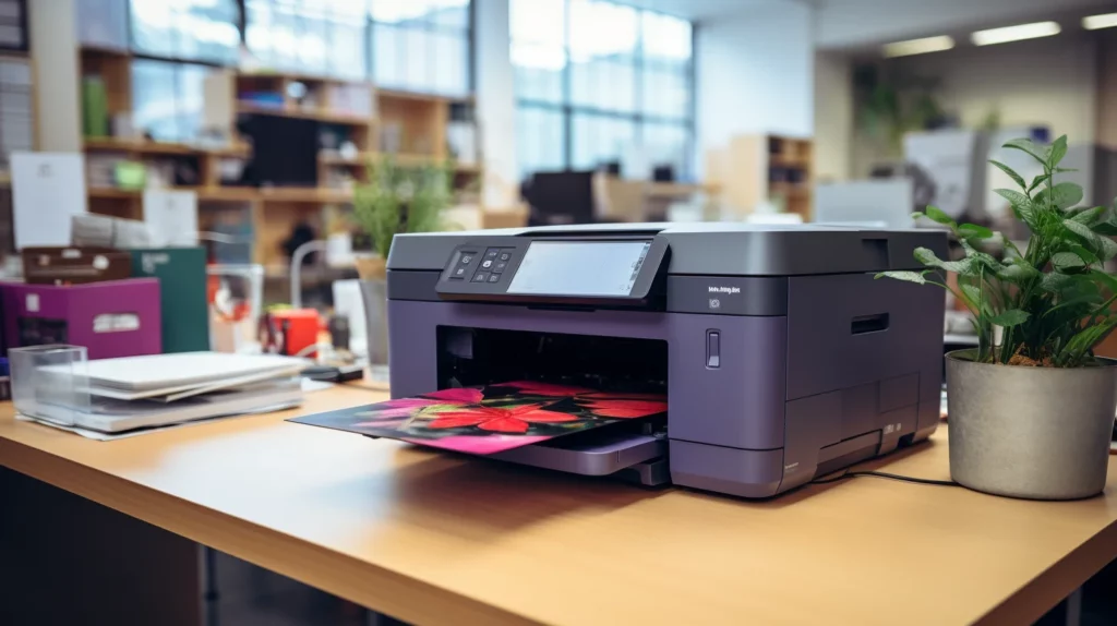 printer op een bureau