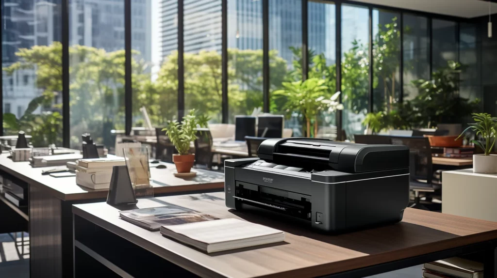 printer in een kantoorruimte