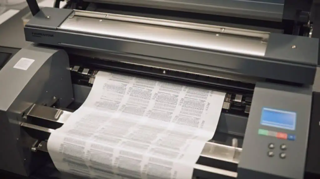 Matrixprinter print een groot document uit op dun papier
