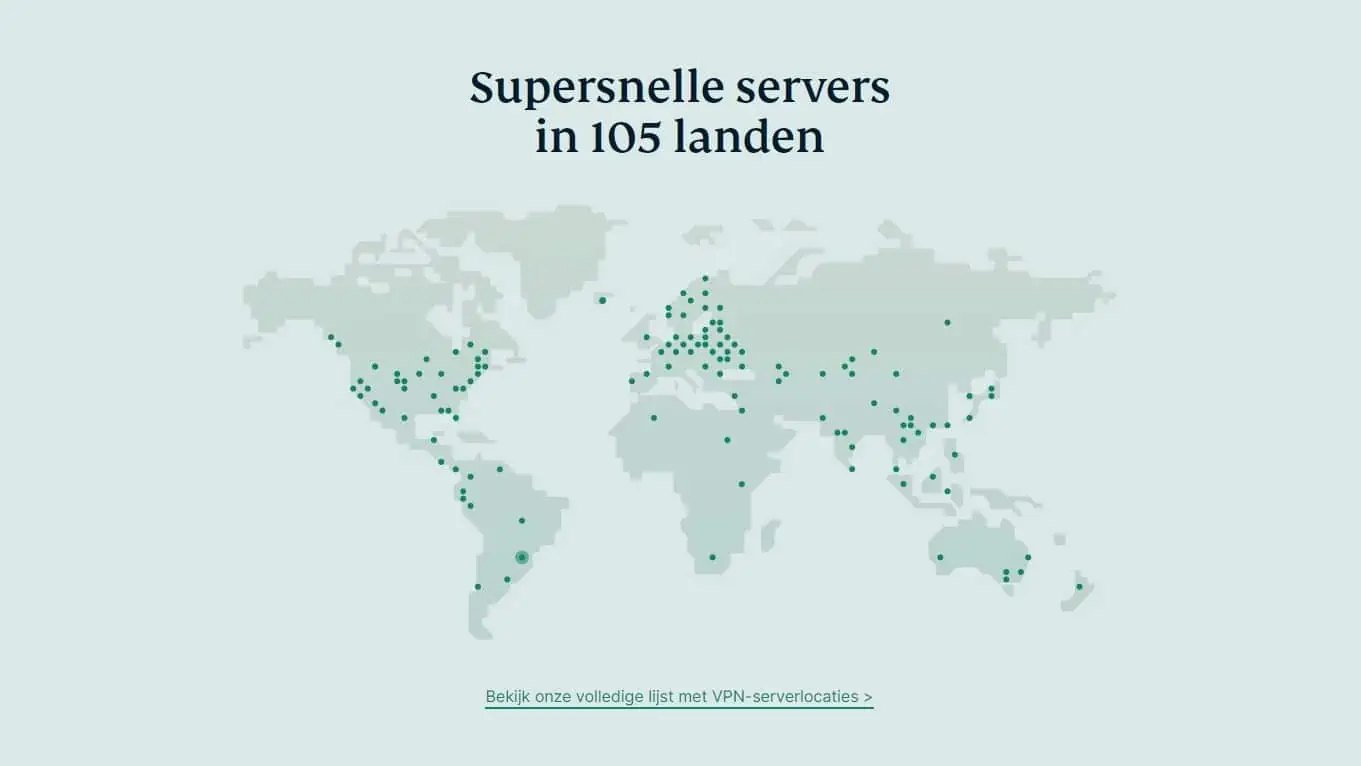 ExpressVPN wereldkaart met serverlocaties