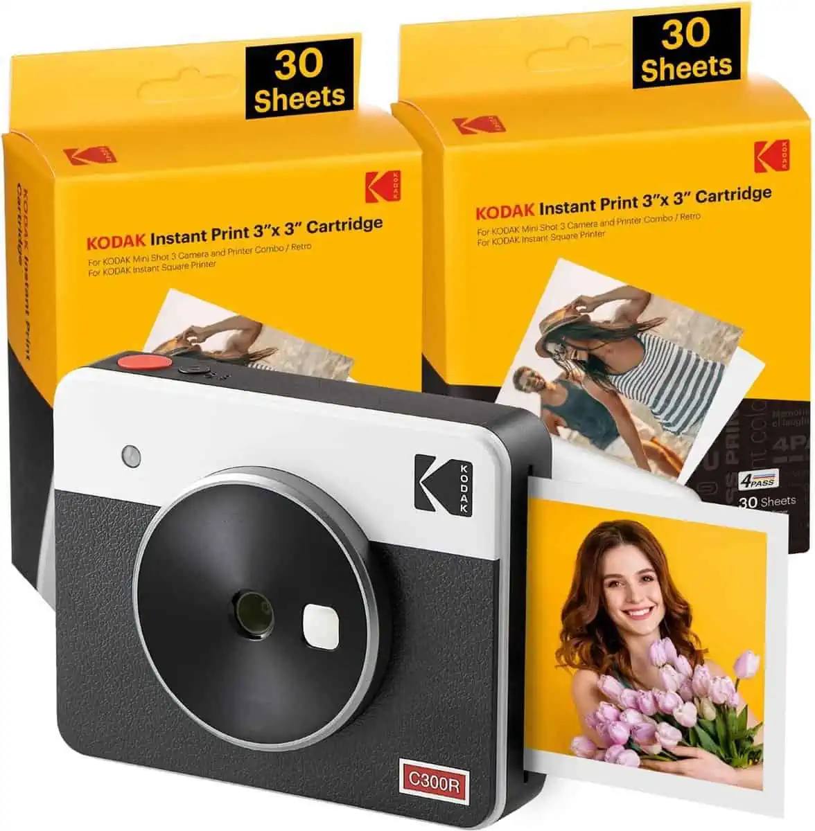 Kodak minishot, met fotopapier achter de camera, vooraanzicht